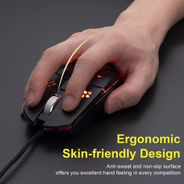 Anholi USB Wired Honeycomb Cooling Fan Gaming Mouse