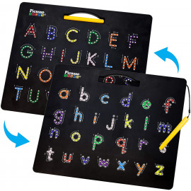 PicassoTiles Double Sided Magnetic Alphabet Board