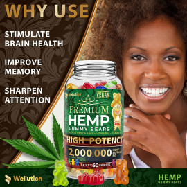 Wellution Vegan Hemp Gummies Stress Relief